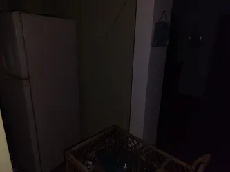 Damaged wall structure in the living room