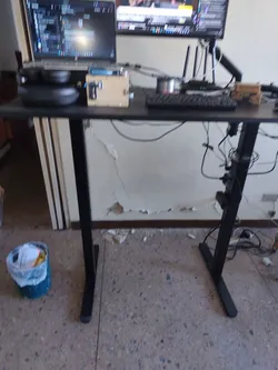 Condition of my desktop and workspace after the earthquake